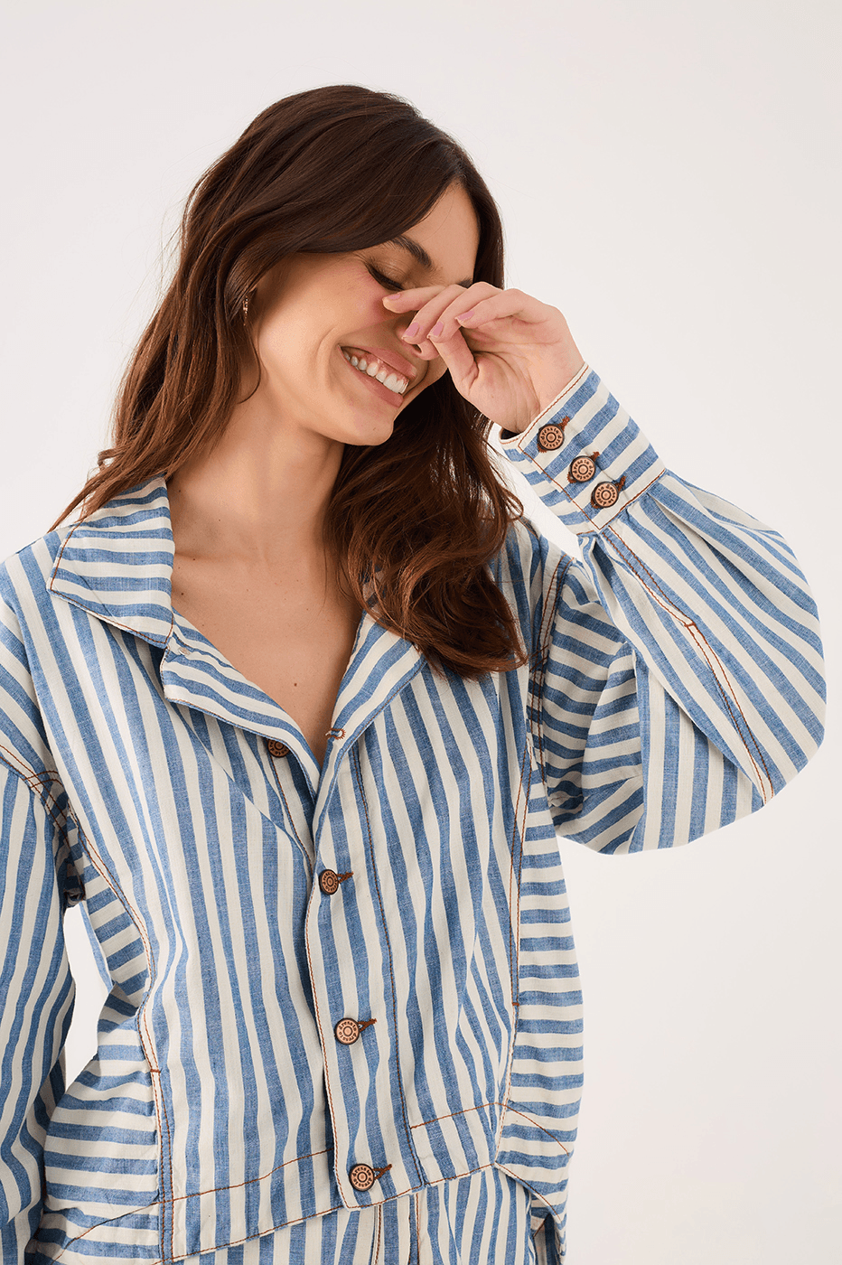 Denim Stripe Twill Shirt_4