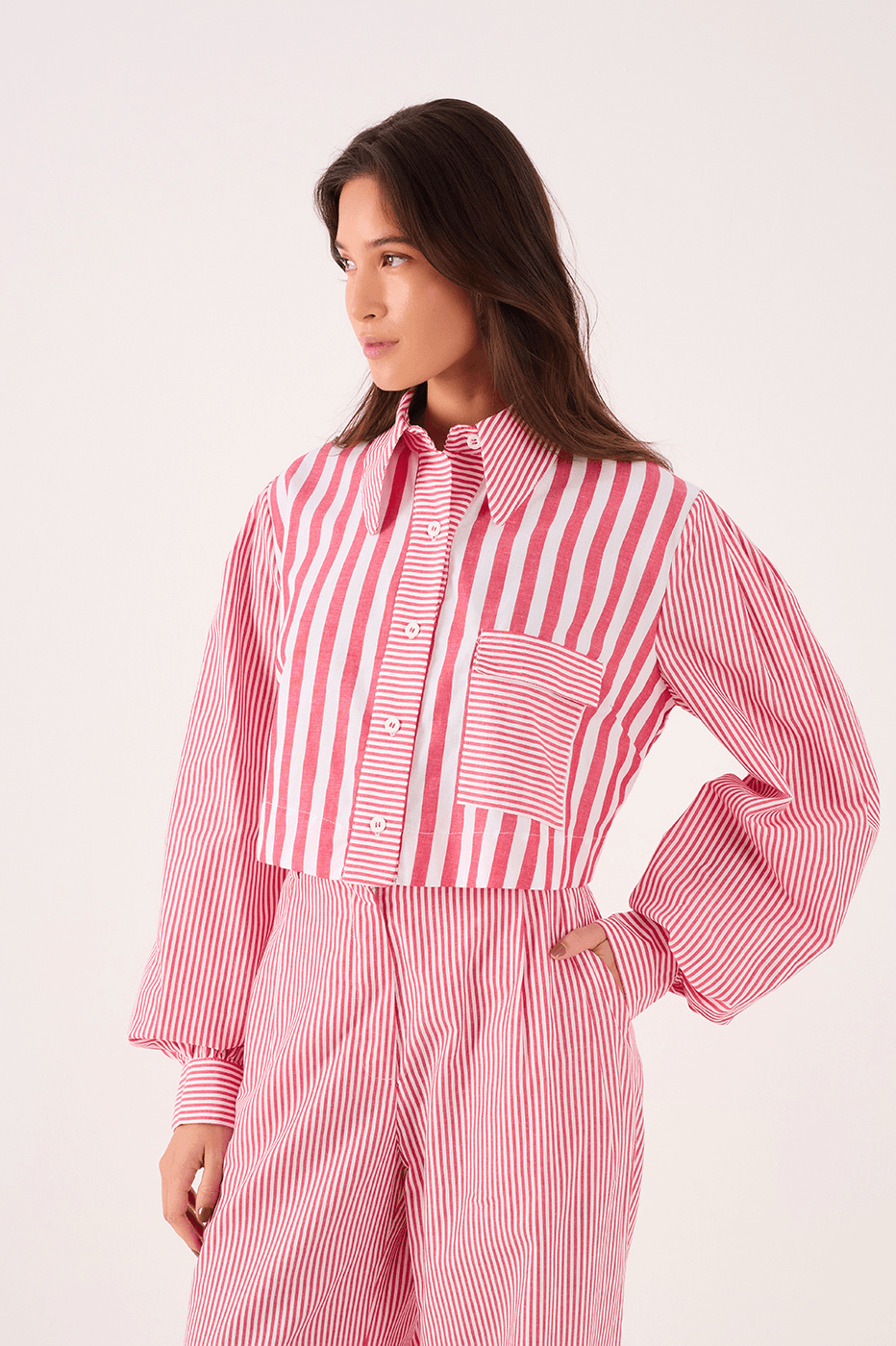 Cropped Striped Shirt