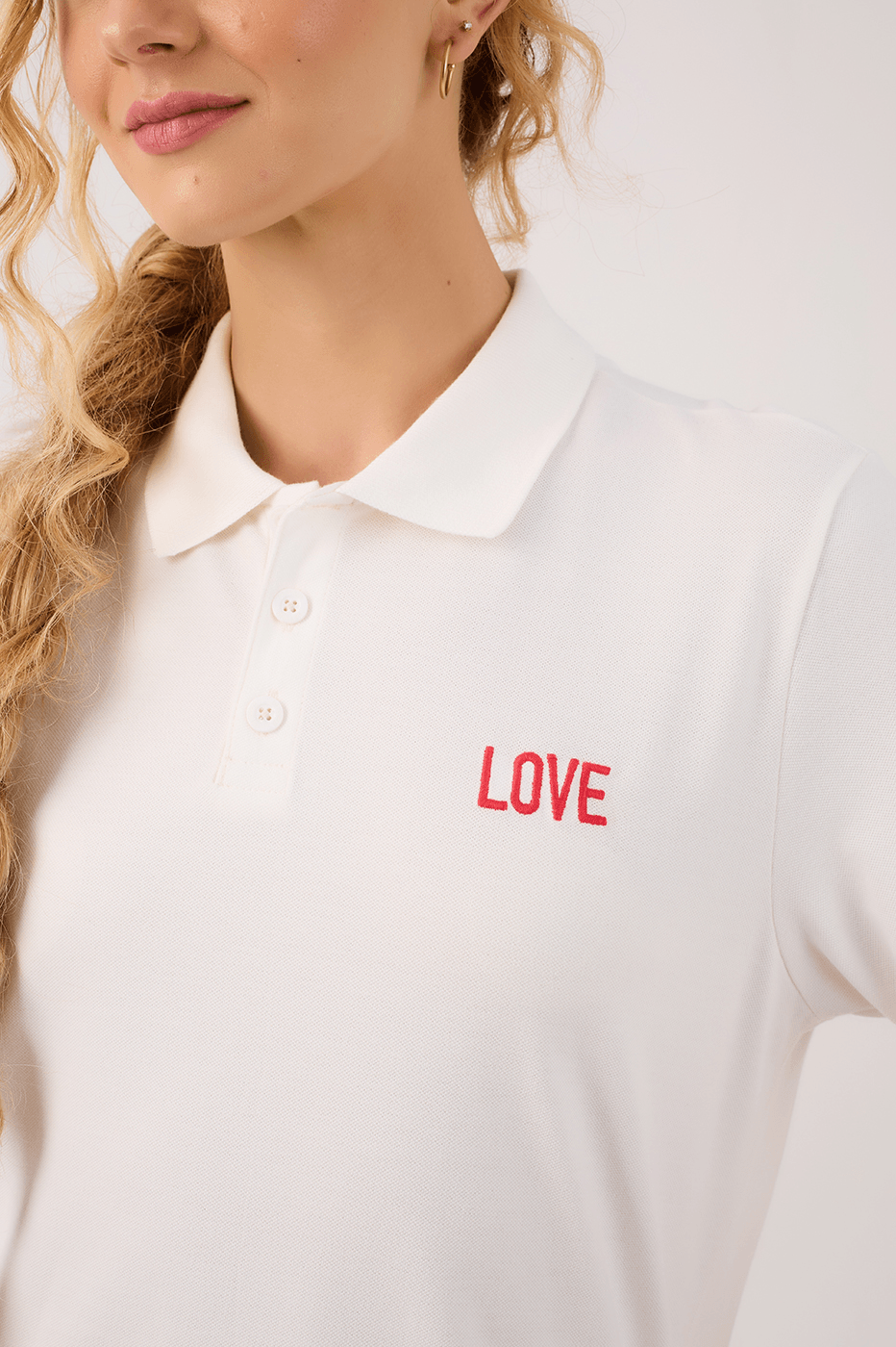 Red Embroidered Polo Shirt