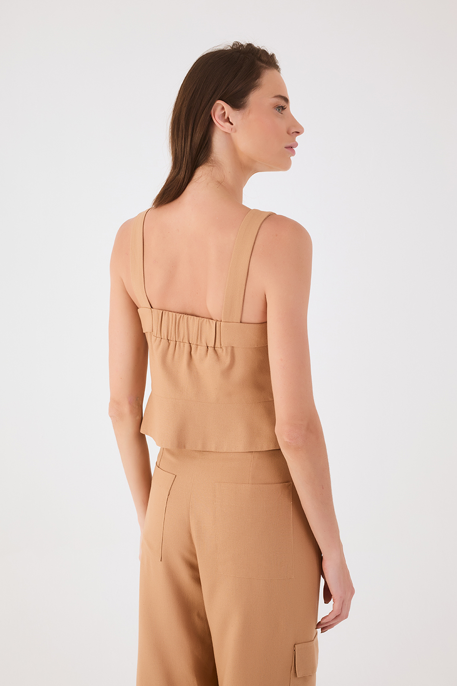 Linen Front Button Blouse