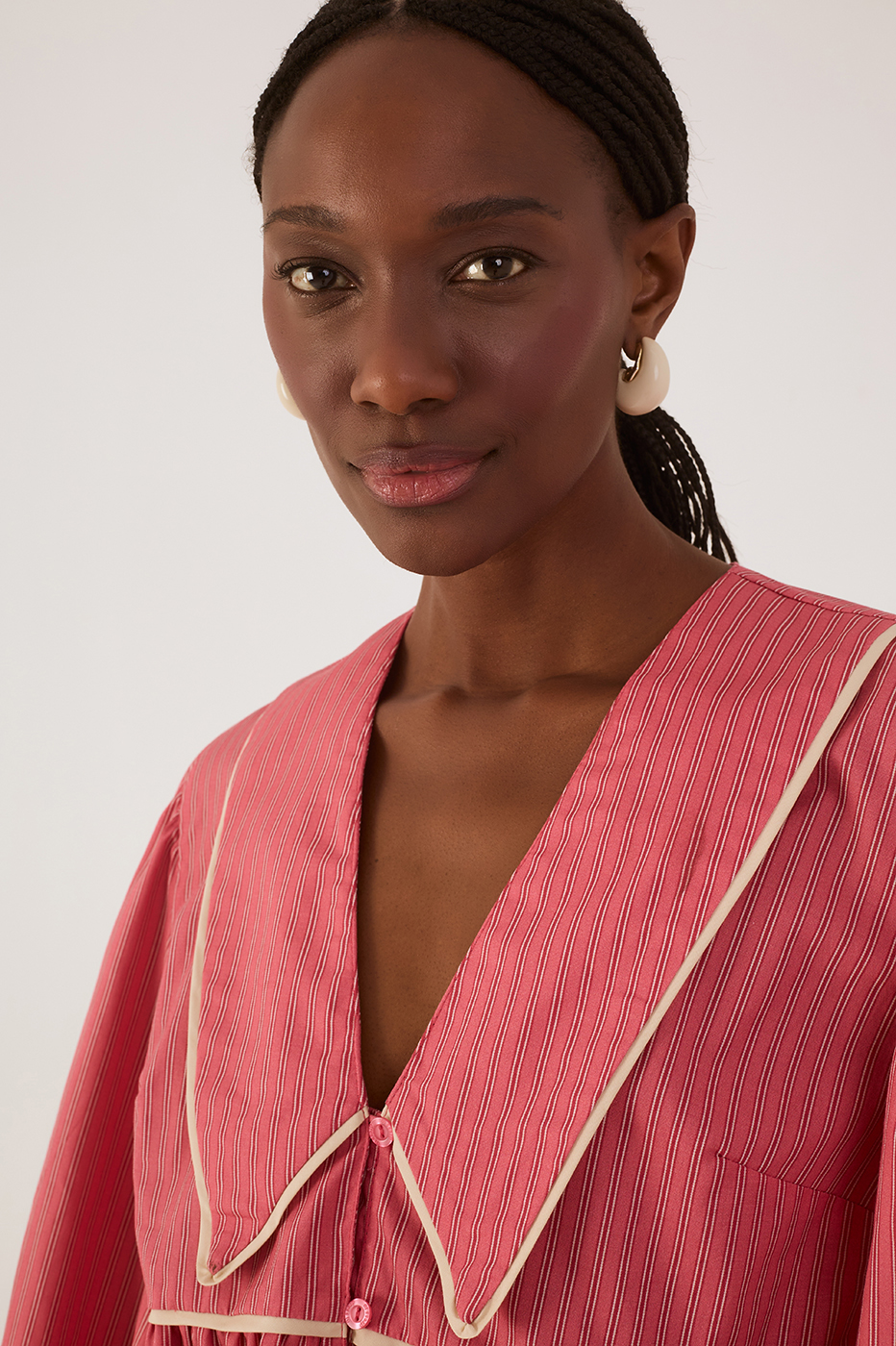 Striped Embroidered Blouse_4