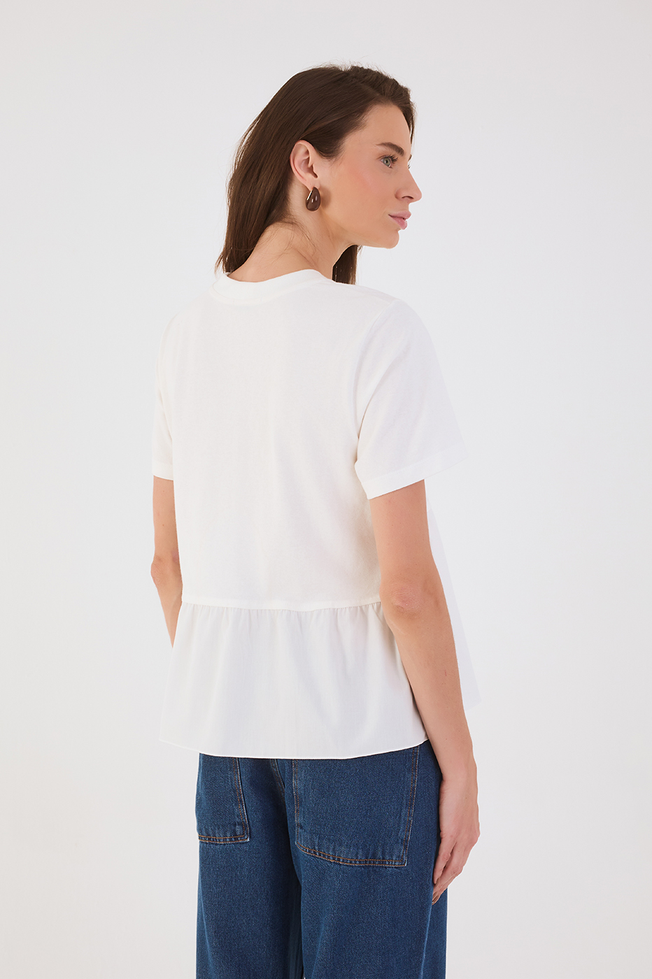 Off-White Asymmetric Ruffle T-Shirt