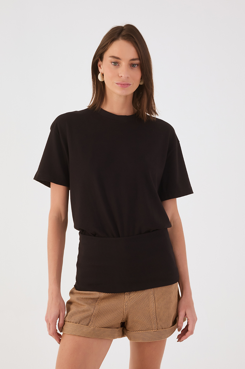 Black Crew Neck 3-in-1 Band T-Shirt