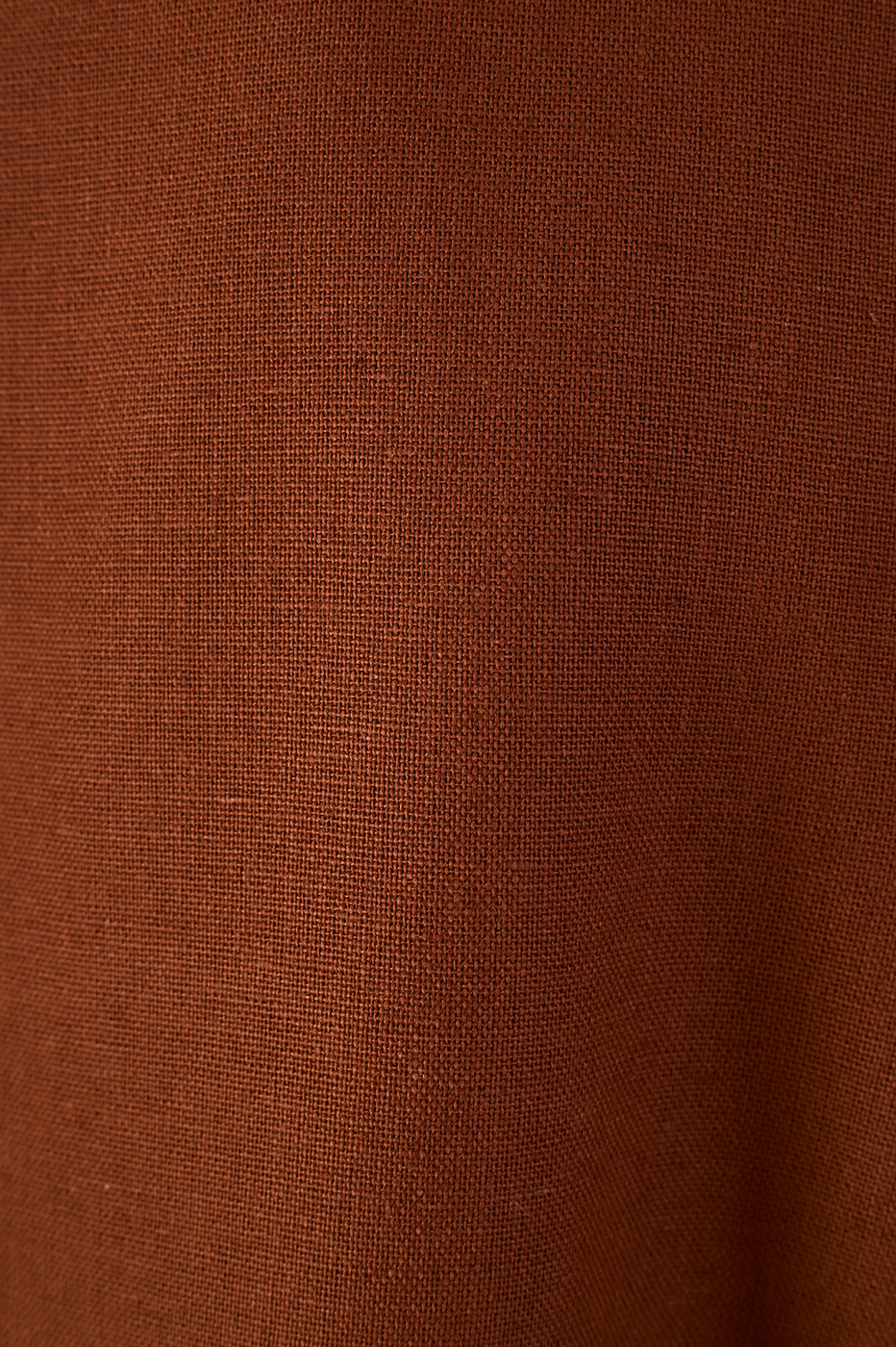 Brown Mate V Neck Front Ties Linen Blouse