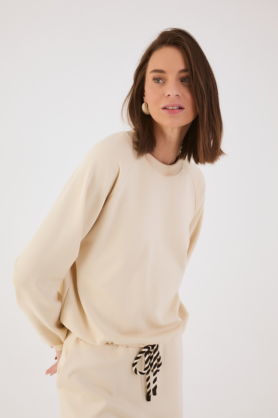 Off-White Embroidered Sun Crew Neck Sweatshirt