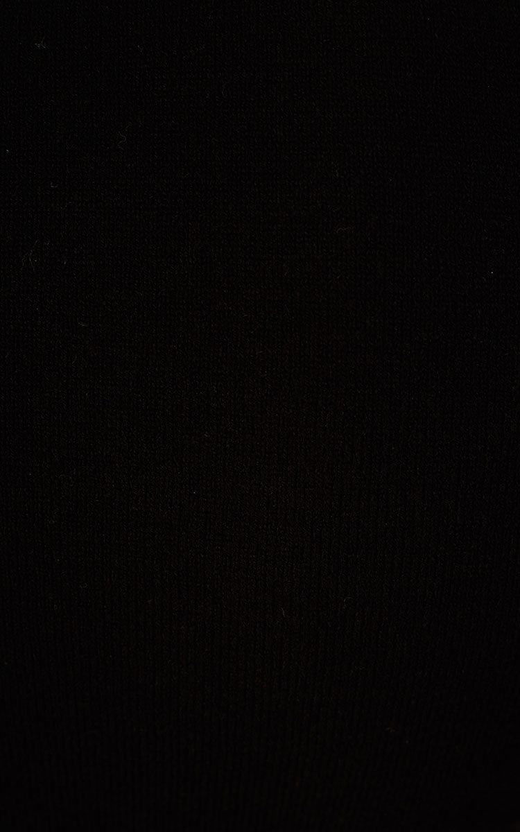 Black Long Sleeve Ruched Tricot Blouse