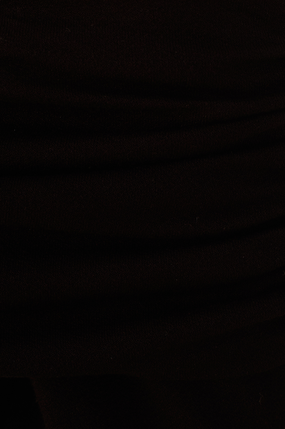 Black Long Sleeve Off-The-Shoulder Crepe Blouse,