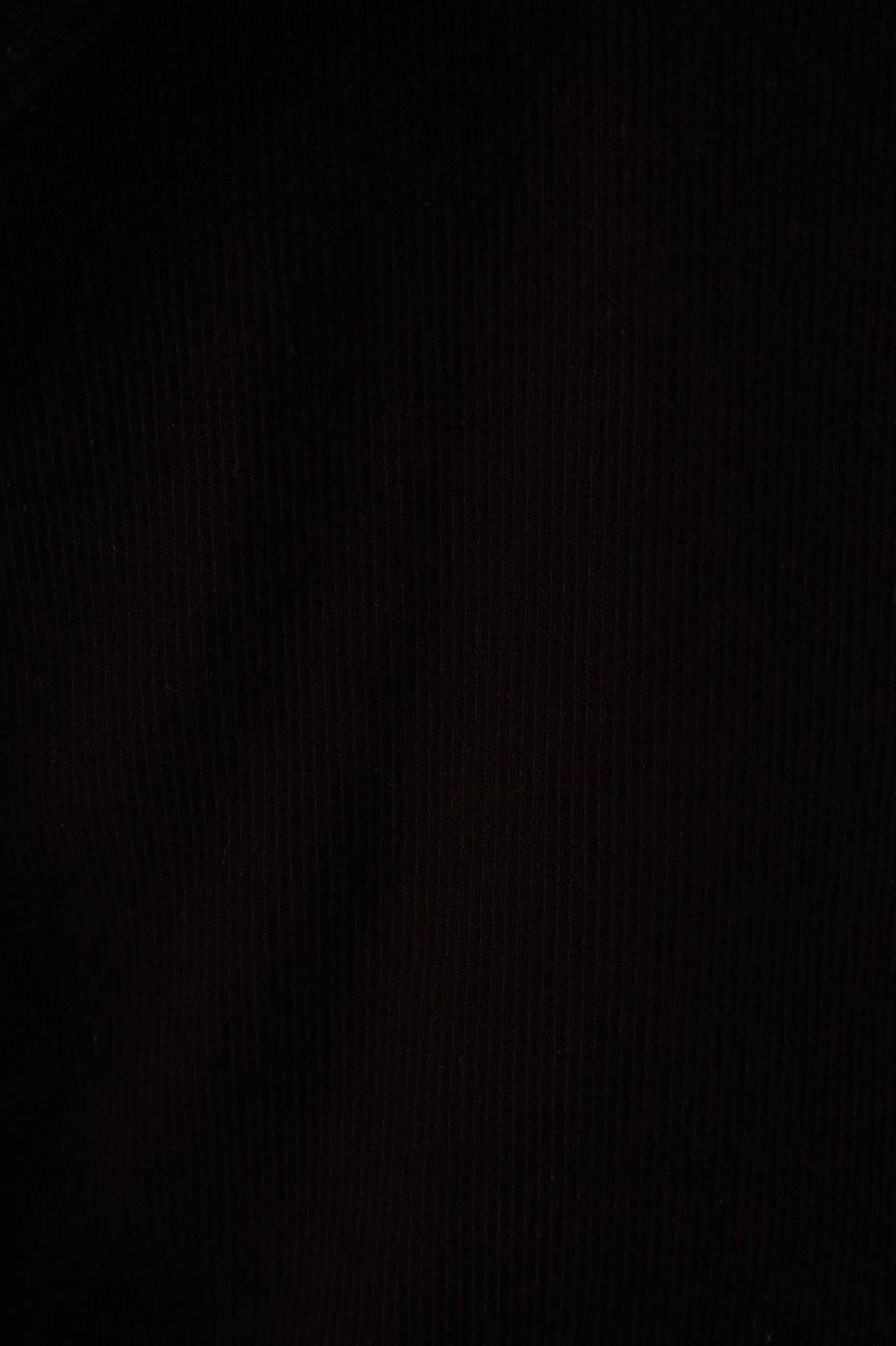 Black Crew Neck Ribbed Tank Top