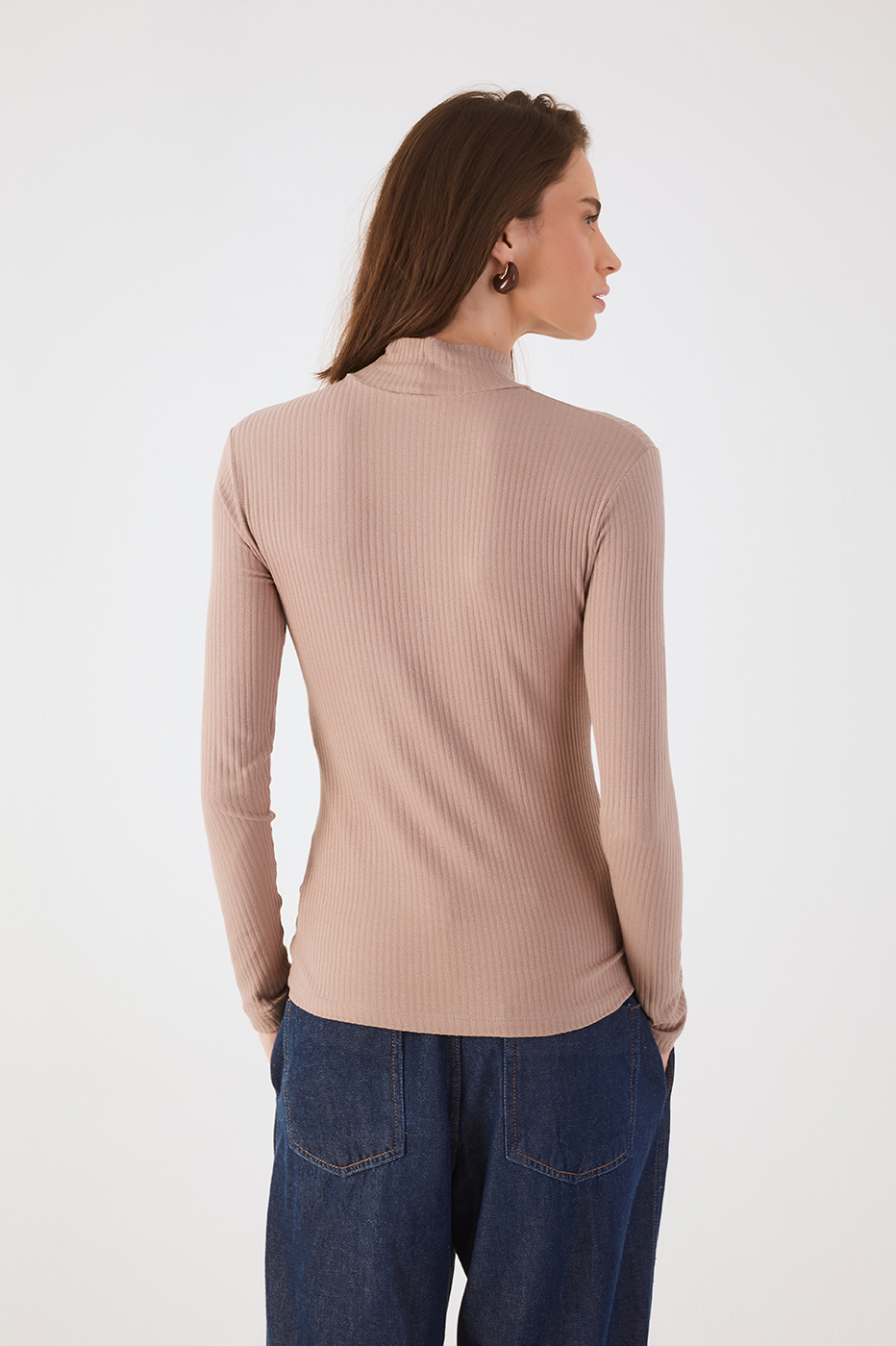 Gray Mirante Ribbed Turtleneck