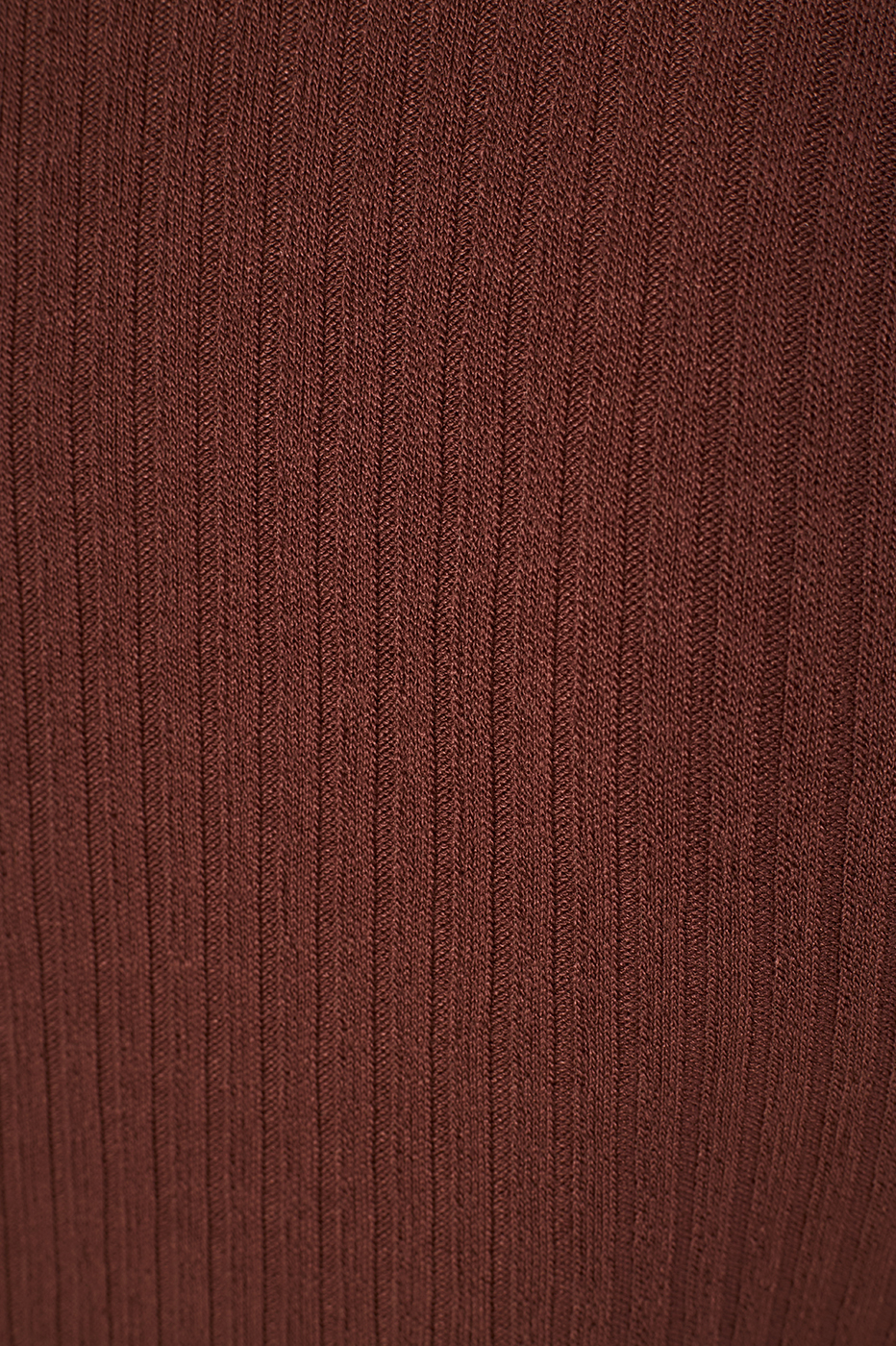 Brown Caffeine Ribbed Turtleneck