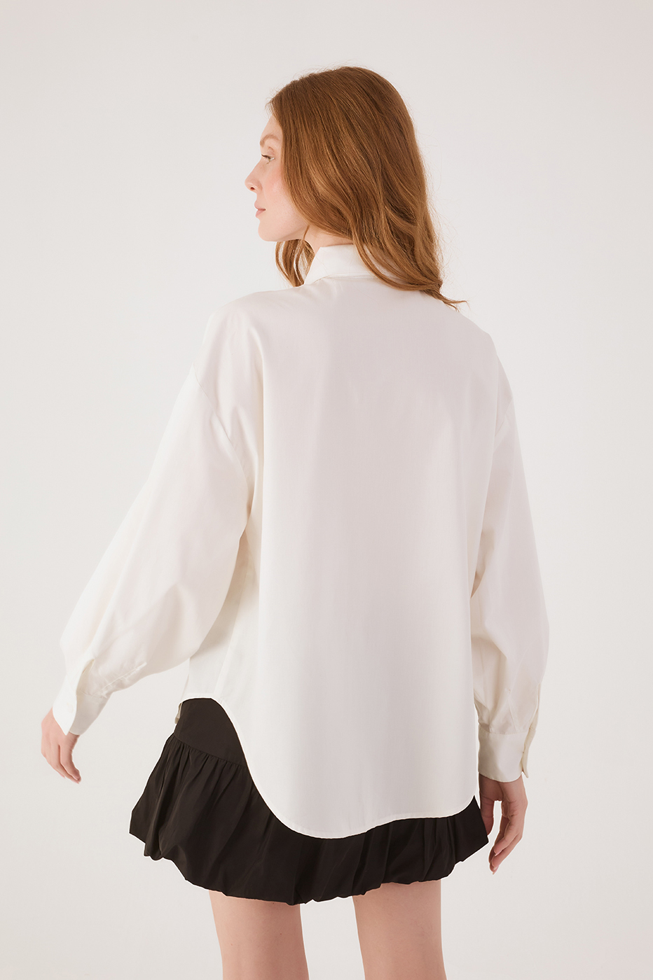 Black Pleated Embroidered Cotton Shir_5