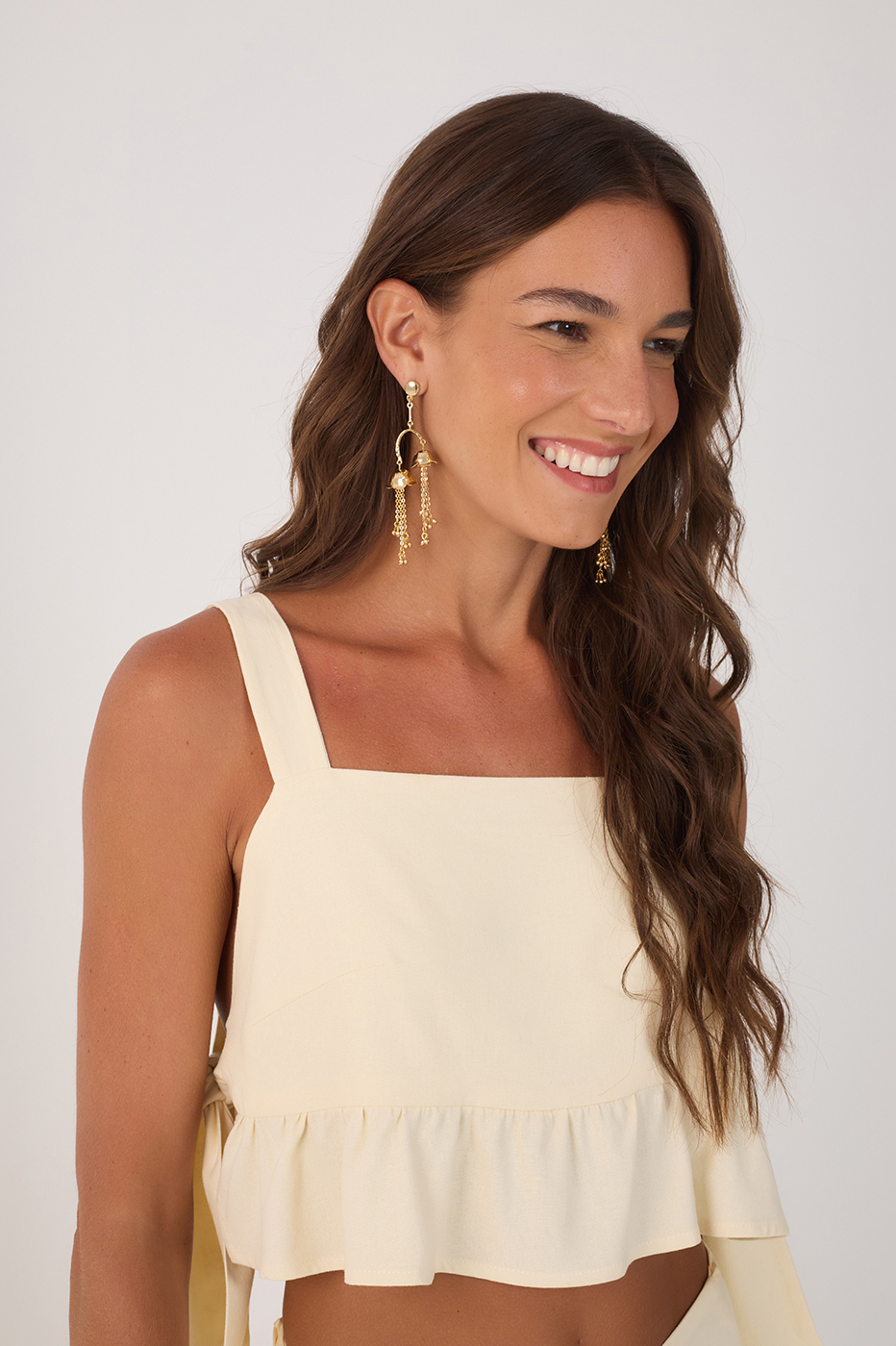 Linen Side Tie Blouse