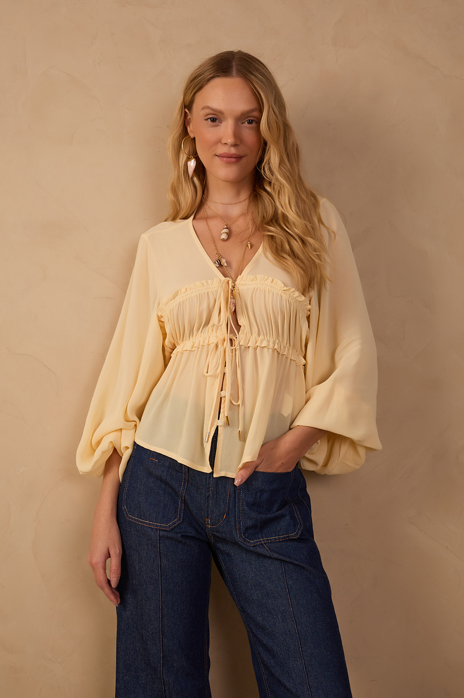 Crepe Bust Draped Top_1
