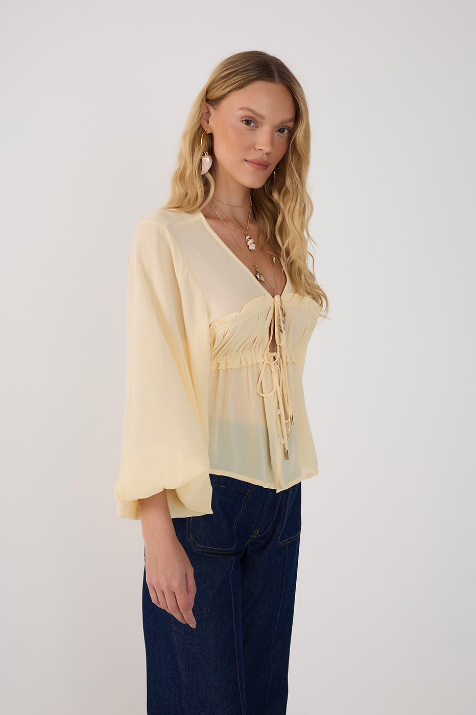 Crepe Bust Draped Top_4