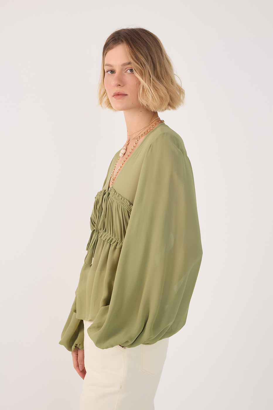 Crepe Bust Draped Top_3