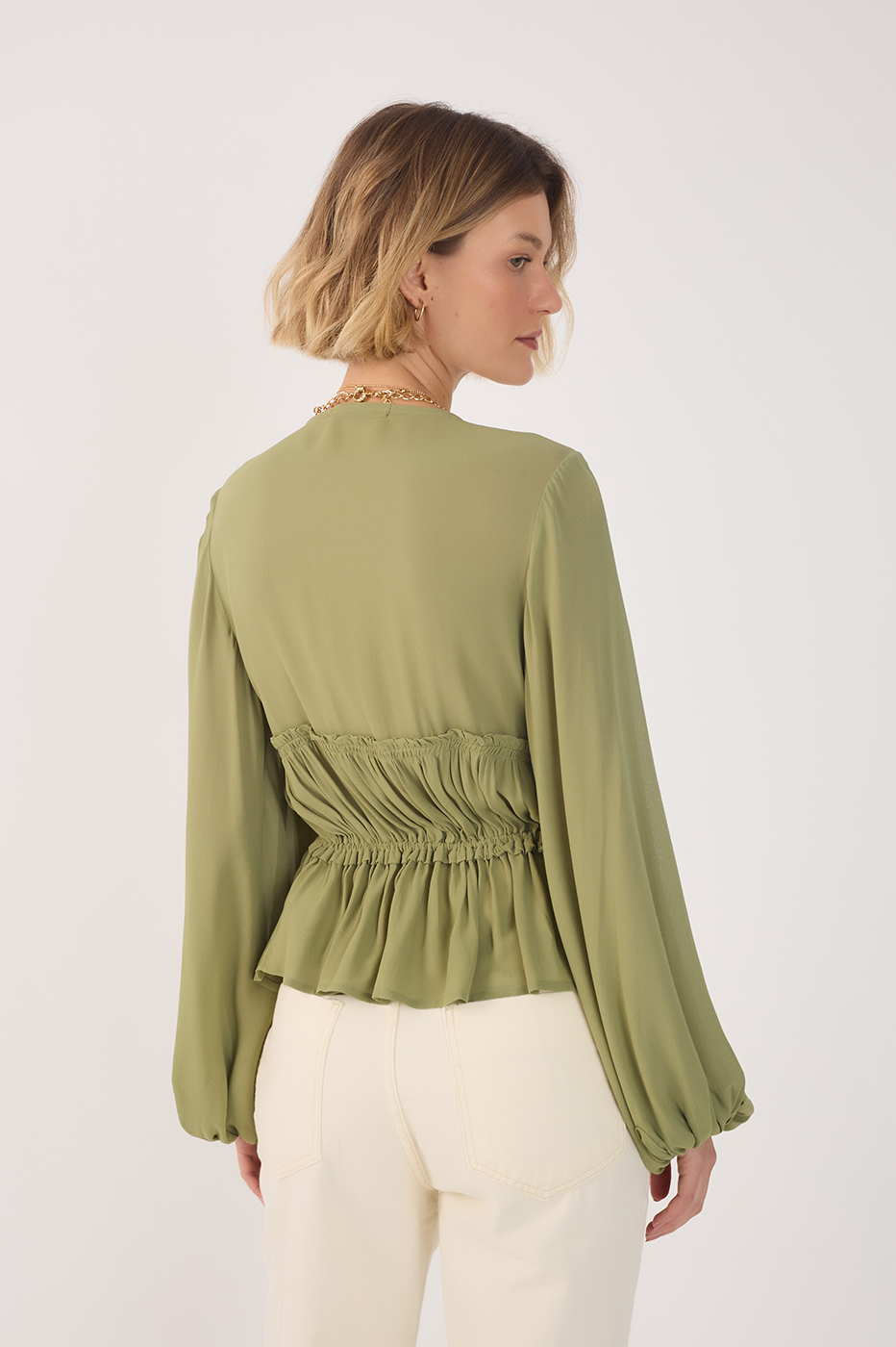 Crepe Bust Draped Top_5
