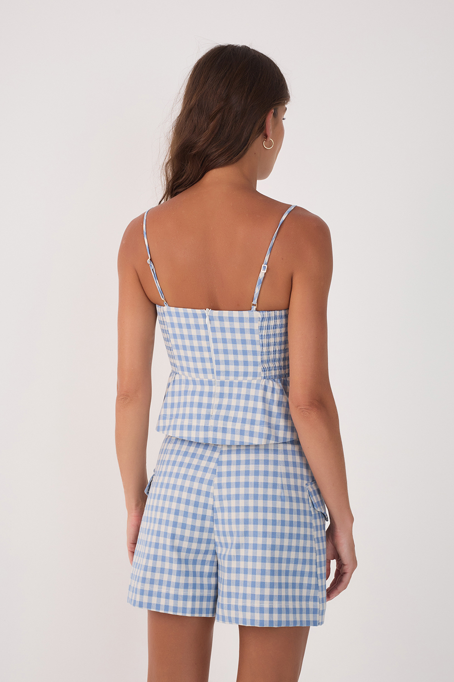 Cotton With Elastano Gingham Top
