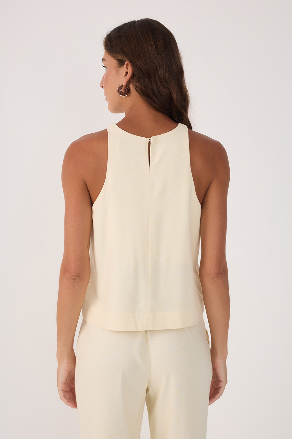 Linen Neckline Racer Top_4