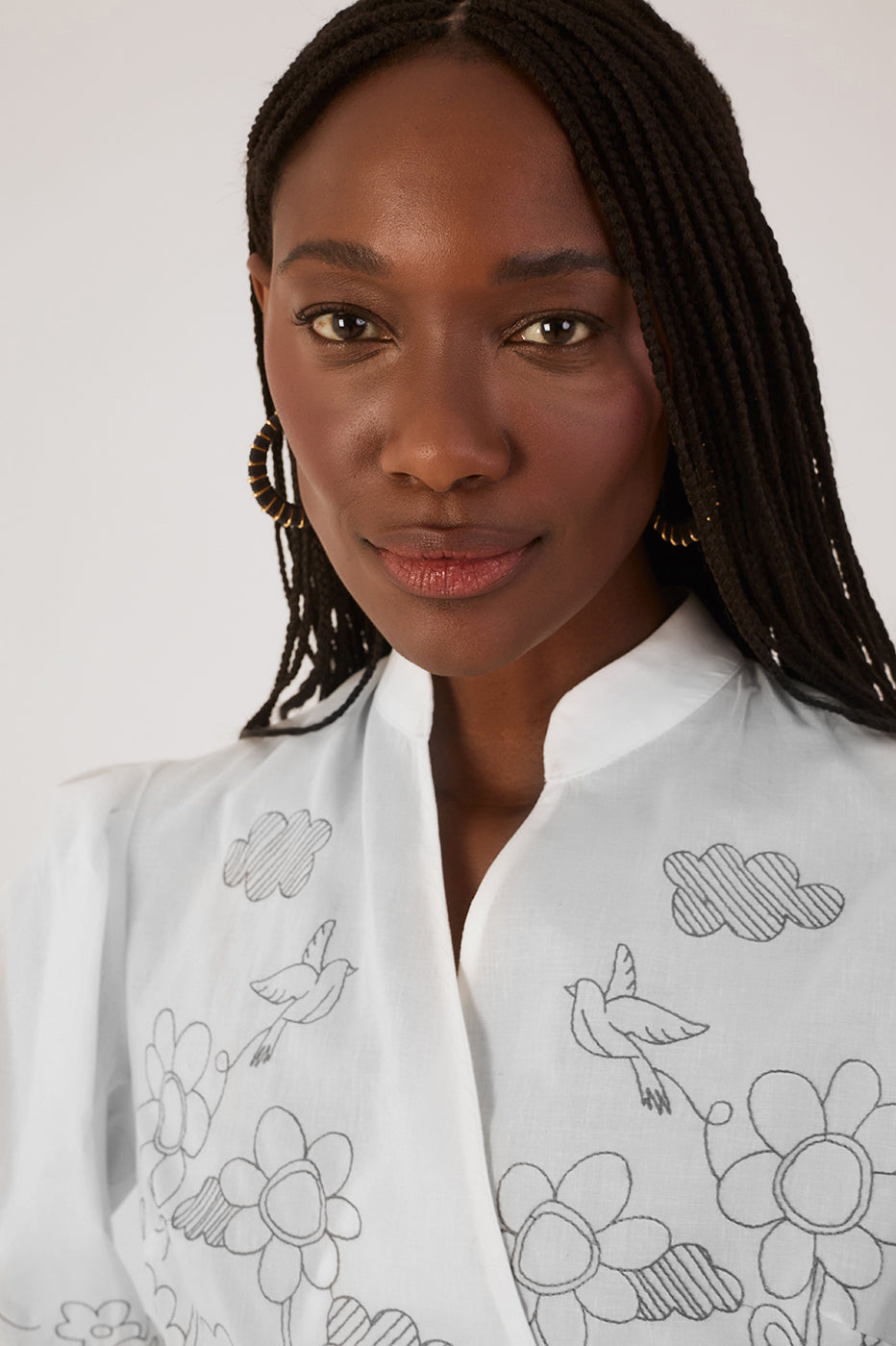 Garden Print Wrap Blouse_5