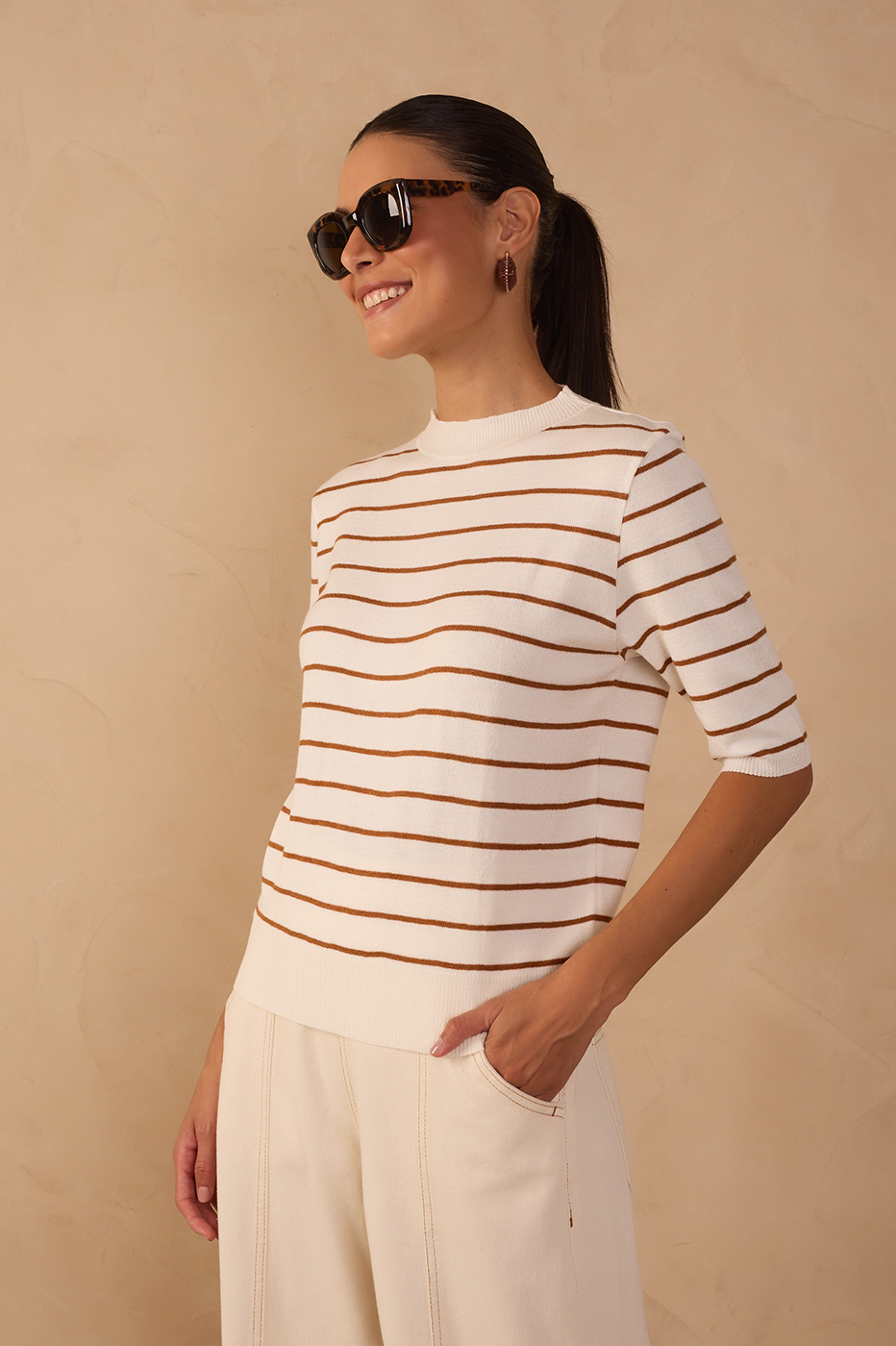 Knit Sleeve Short Top_1