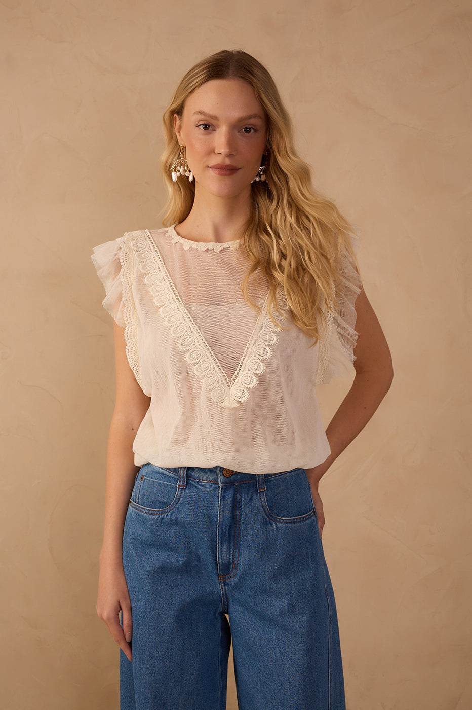 Batinha Tulle With Rendas_1