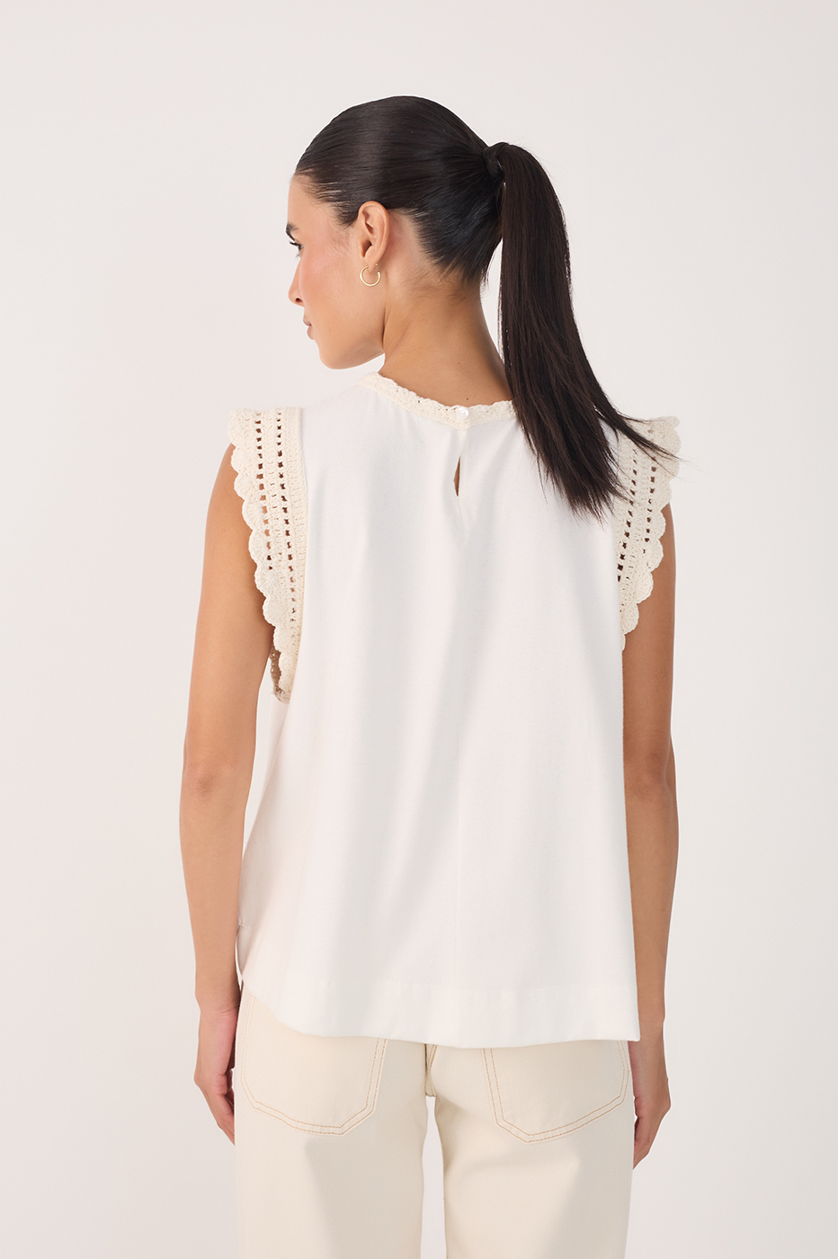 Crochet-Trim Tunic Blouse_6