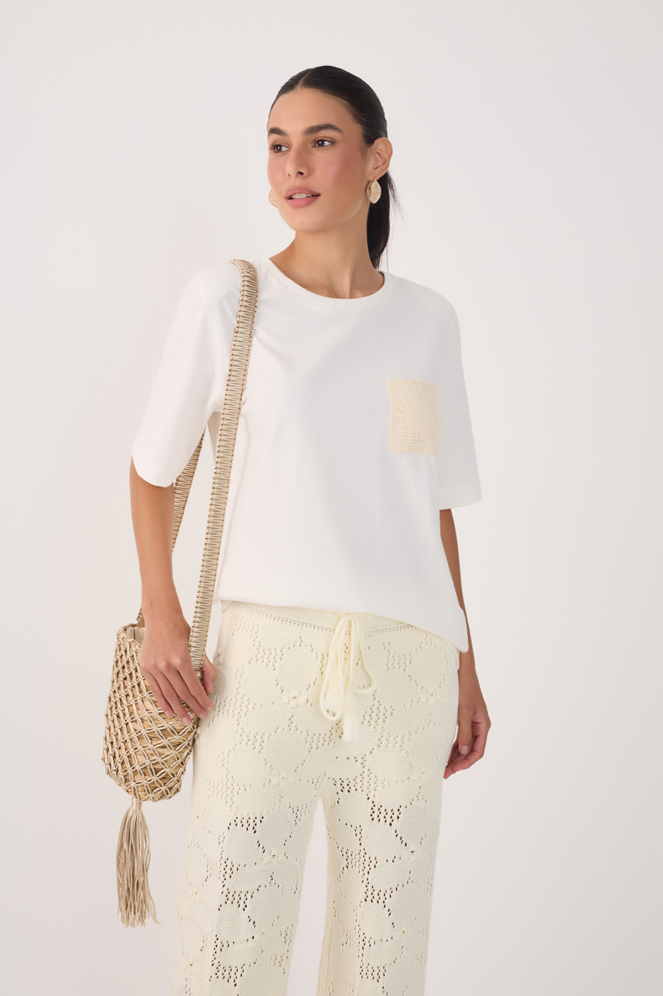 Basic Embroidered Pocket Blouse_2