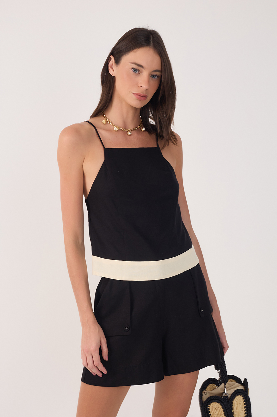 Linen B&W Blouse_2