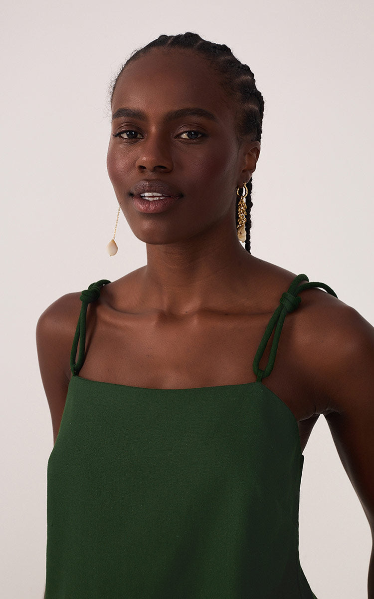 Linen Strap Knot Top_4