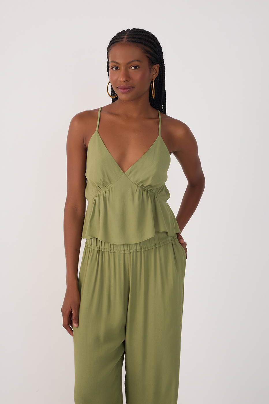 Crepe Cut Out Bust Top_2