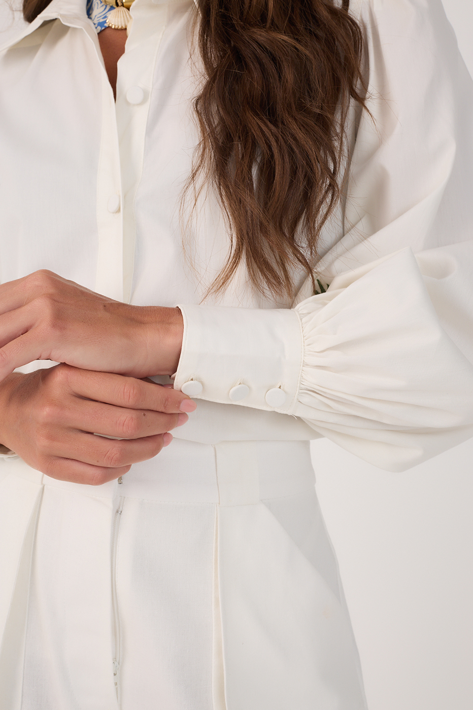 Camisa Cotton Embroidered Begônia