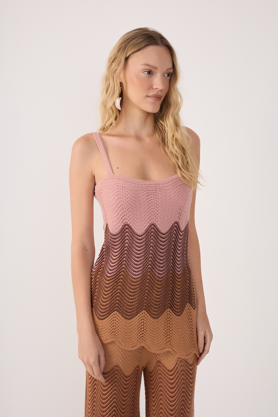 Multicolor Sleeveless Tricot Maxi Blouse_2