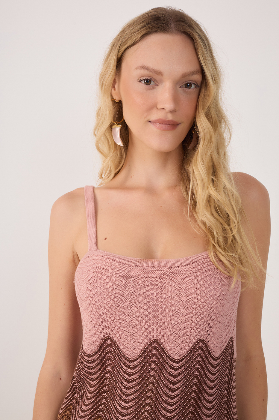 Multicolor Sleeveless Tricot Maxi Blouse_3