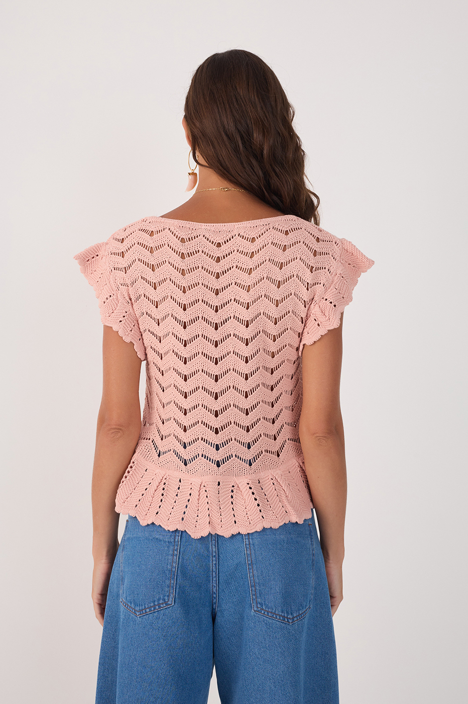 Crochet Neckline Quadrado Top