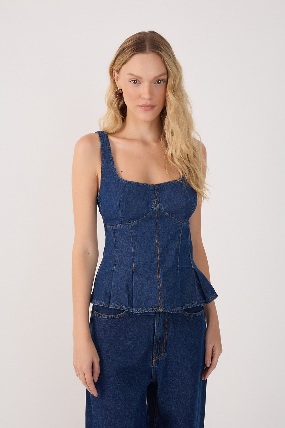 Denim Pleats Top_2