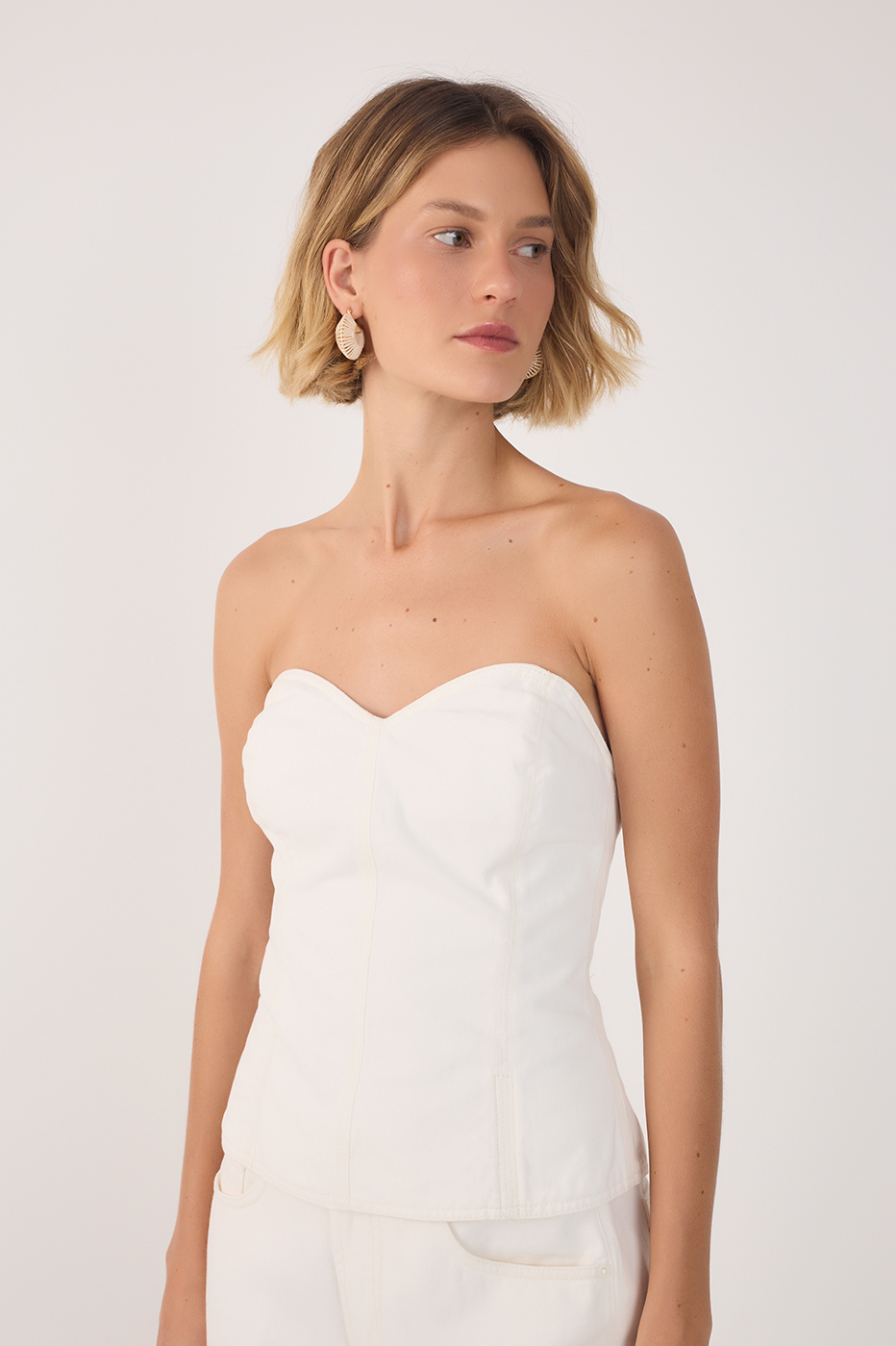 Topstitched Twill Corset_3