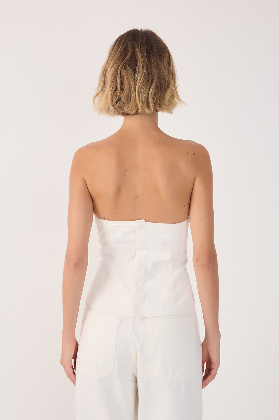 Topstitched Twill Corset