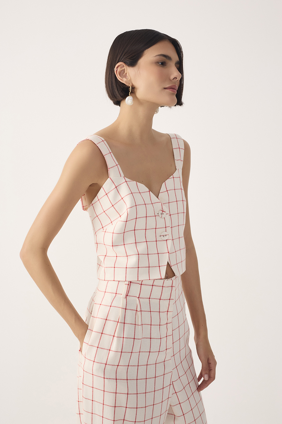 Checkered Linen Blouse_3