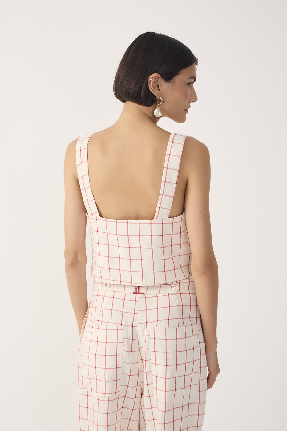 Checkered Linen Blouse_5