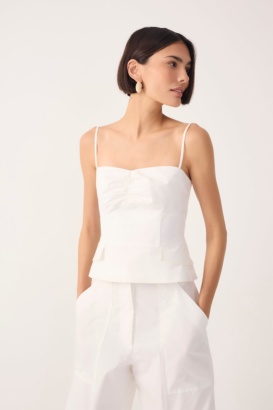 Cotton Basque Blouse