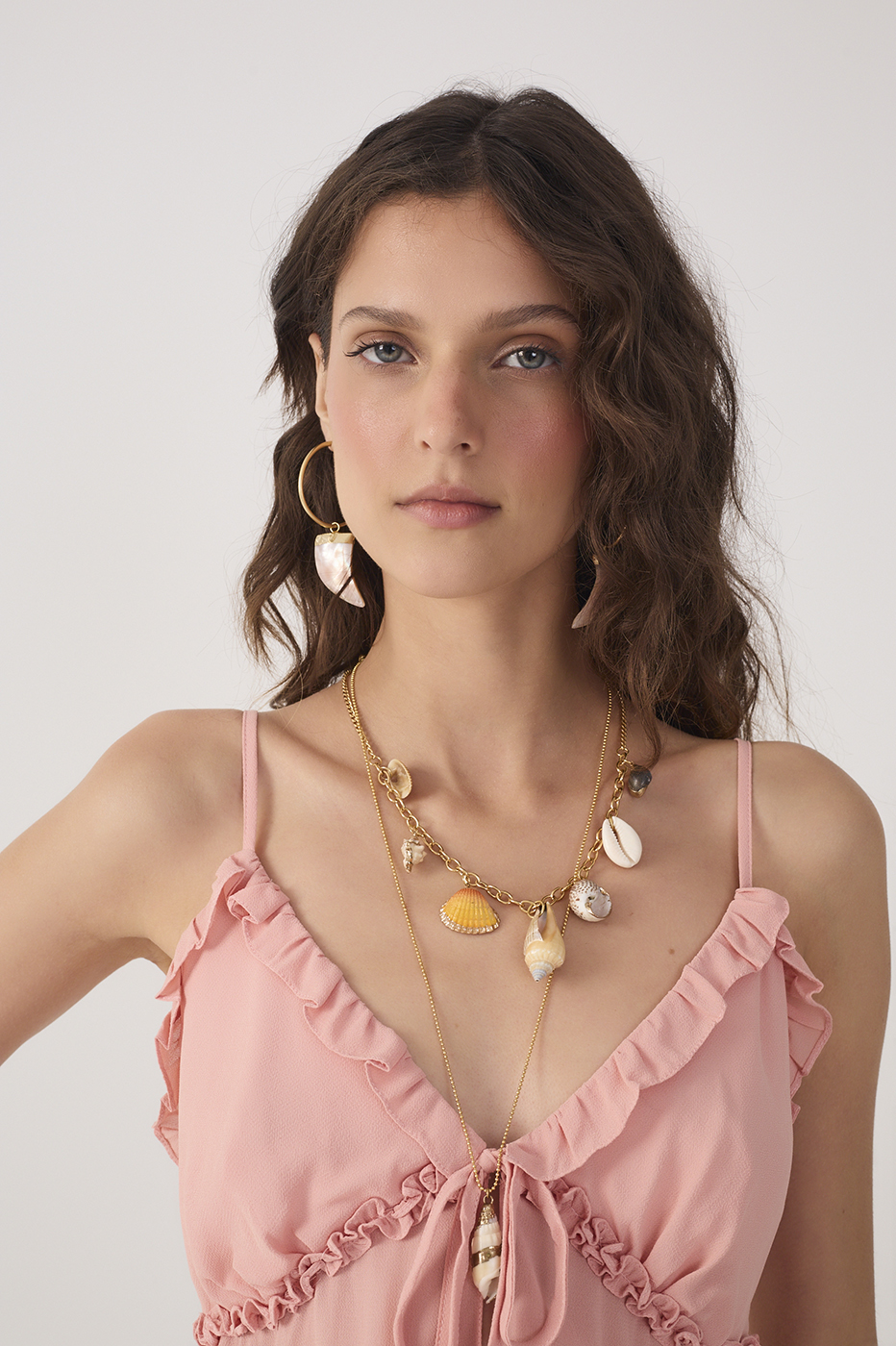 Crepe  Ruffled Hem Blouse_4