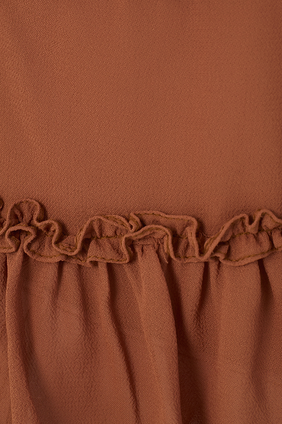 Crepe  Ruffled Hem Blouse_7