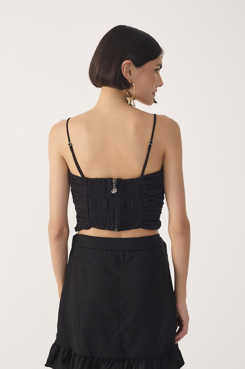 Draped Removable Strap Blouse_5