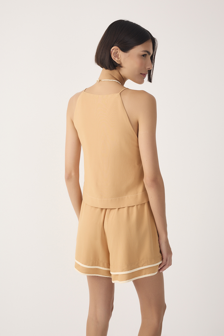 Bicolor Square-Cut Blouse