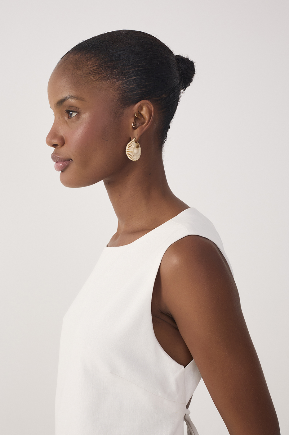 Straight Linen Tie Blouse_4