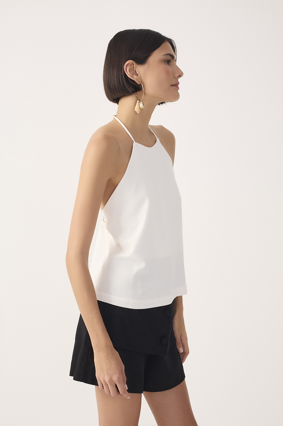 Linen Back Bias Detail Blouse_3