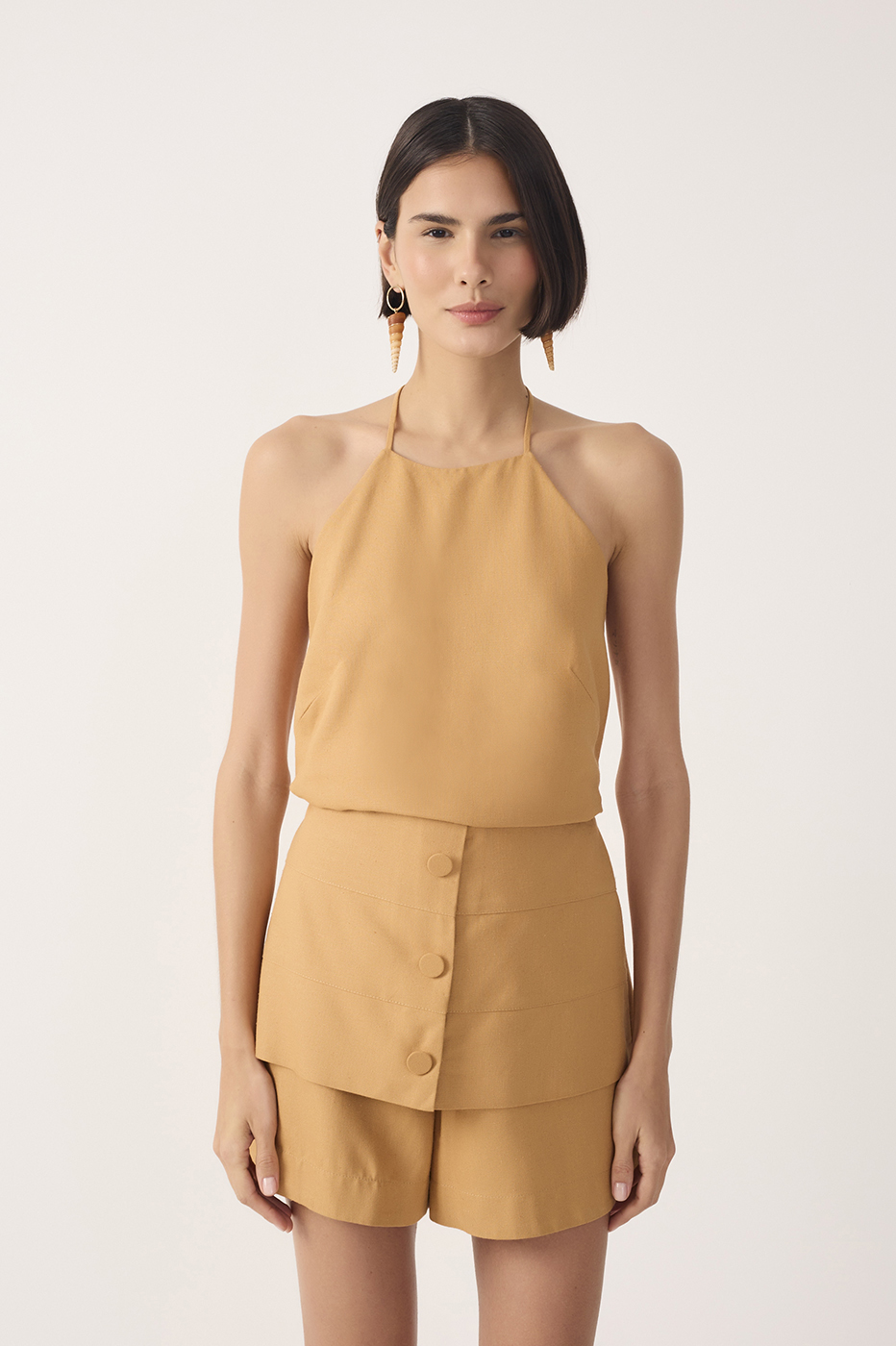 Linen Back Bias Detail Blouse_2