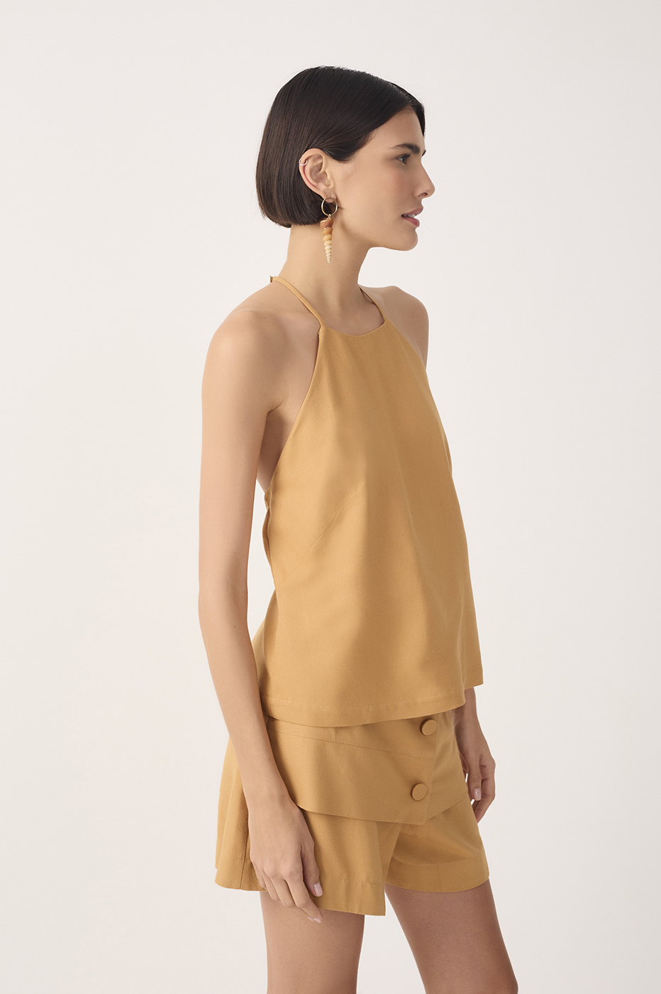 Linen Back Bias Detail Blouse_3