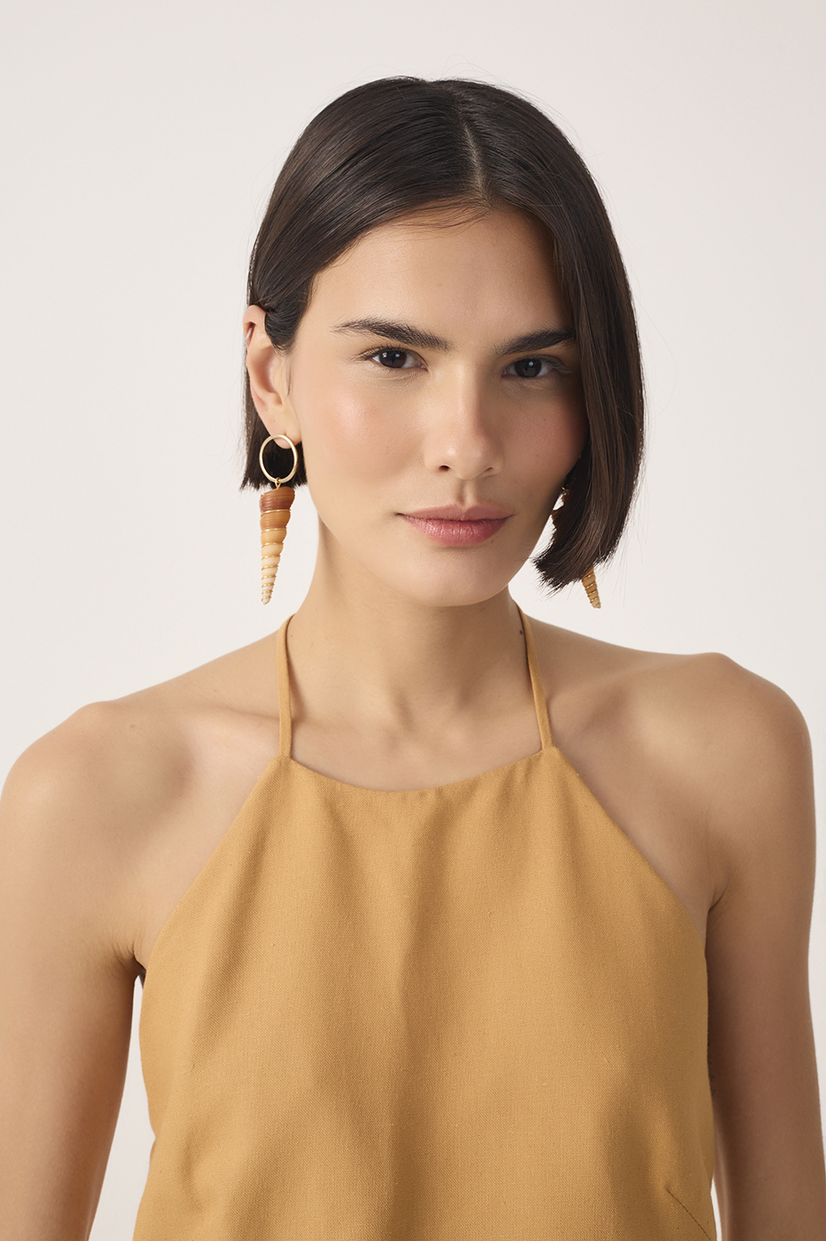 Linen Back Bias Detail Blouse_4