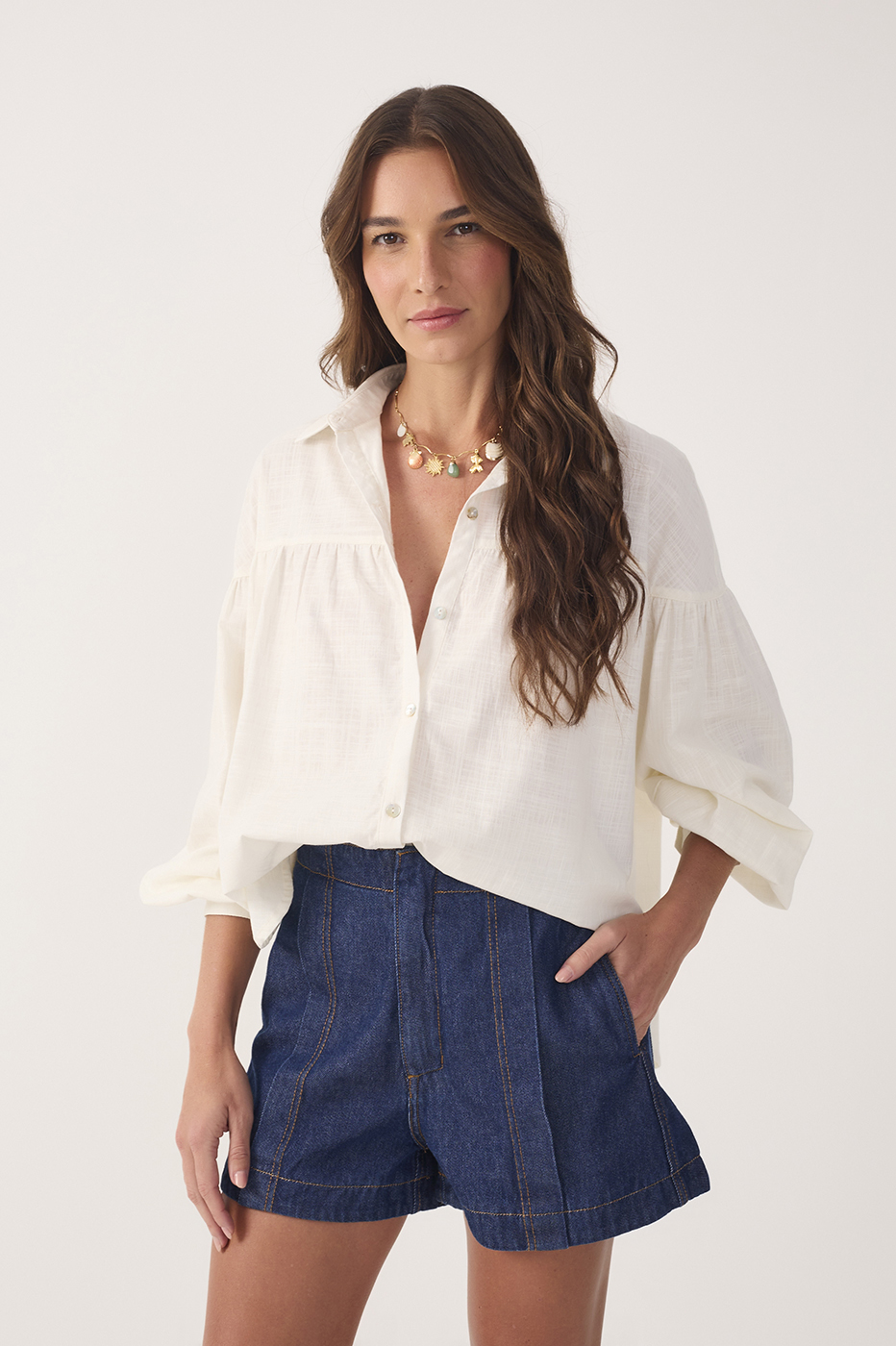 Cotton Dropped Shoulder Shirt_2